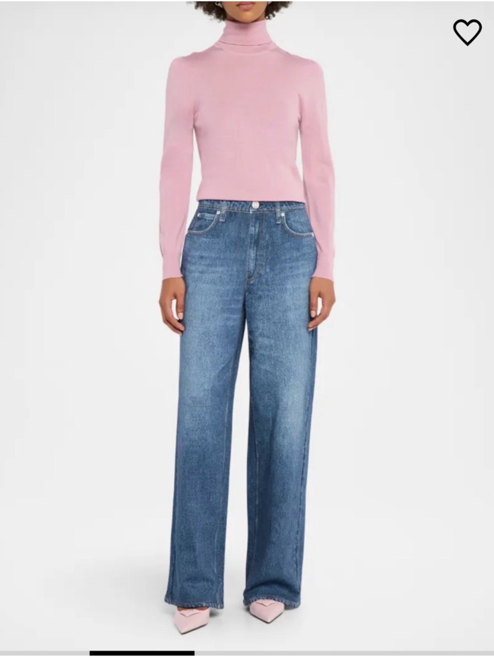 Rag and Bone Miramar Terry Wide-Leg Blue Denim Jeans in Petra